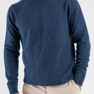 BERNA Maglione girocollo LAMBSWOOL 252062 Denim