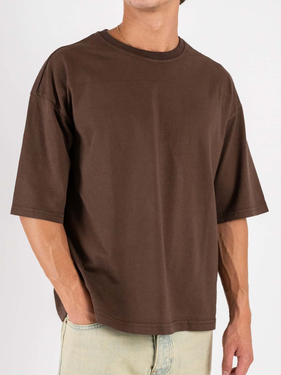 ESTASI T-shirt regular box fit TERRA Cioccolato - immagine 3