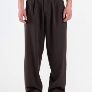 IMPERIAL Pantalone baggy da abito PE6ILBQ Caffè