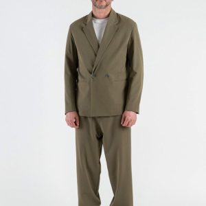 OVER-D Abito Relaxed fit con Giacca un petto e mezzo + Pantalone con elastico in vita OE1S2S6A41 Militare